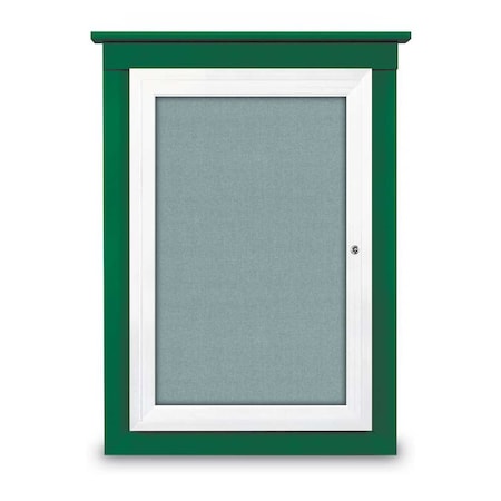 United Visual Products Sliding Glass Enclosed Letterboard, 96"x3 UV9013ACS-BRONZE-BARBLU